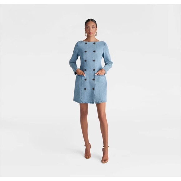 KBB by Kahlana Dresses & Skirts - KBB by KAHLANA Women's 'The Tuxedo Mini Dress' - Vintage Wash 4